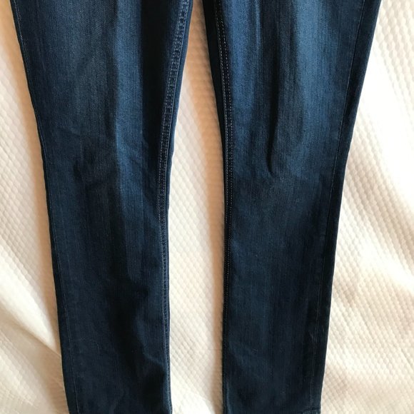SEVEN7 WOMEN JEANS SZ JR 27" SLIM BOOT CUT STRETCH EMBELISHED POCKET EUC - Picture 6 of 11